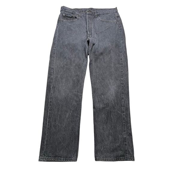 Vintage Levi's 501 Black / Gray Denim Jeans Men's 38x30 (Fits 34x29.5 90s USA